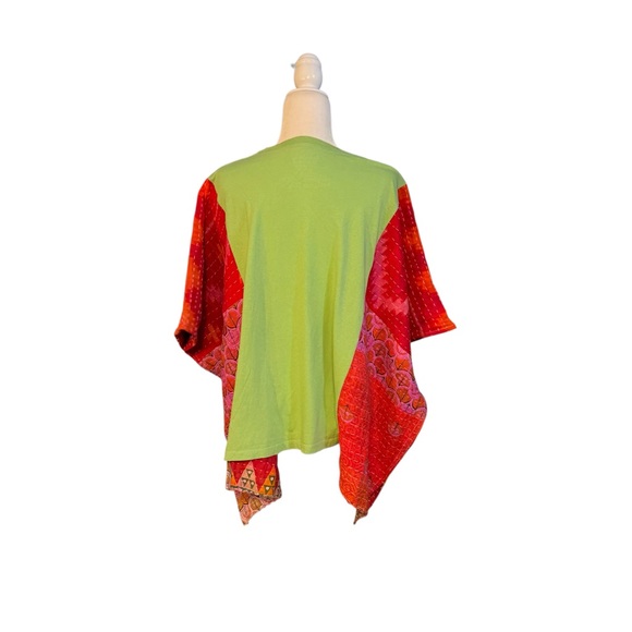 Handcrafted Upcycled STRAWBERRY SHORTCAKE Kantha Tunic NWT One Size - Picture 7 of 8